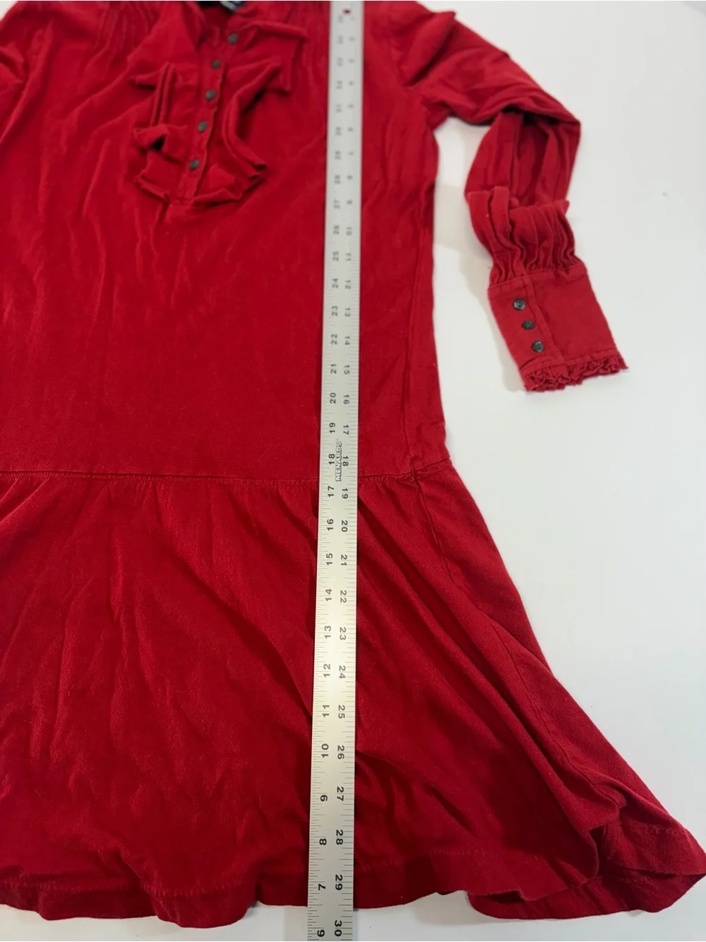 Ralph Lauren Childrenswear Red Ruffle Dress Size XL 16